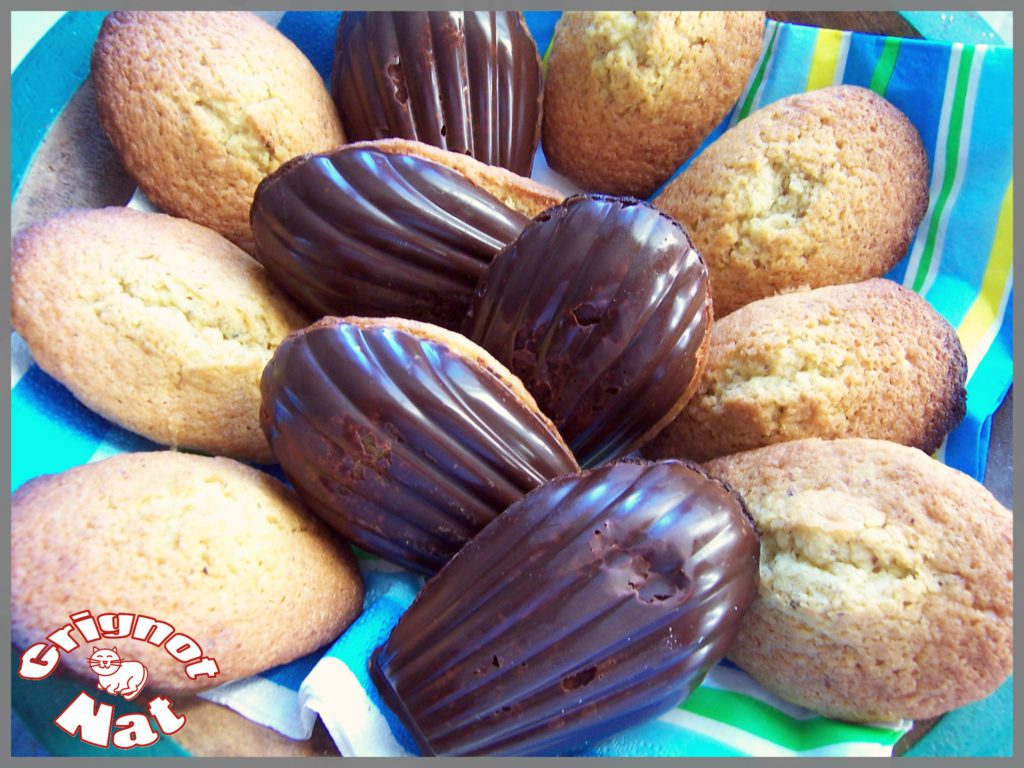 madeleines noisette et chocolat