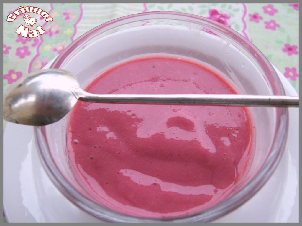 mousse de framboises au tofu soyeux