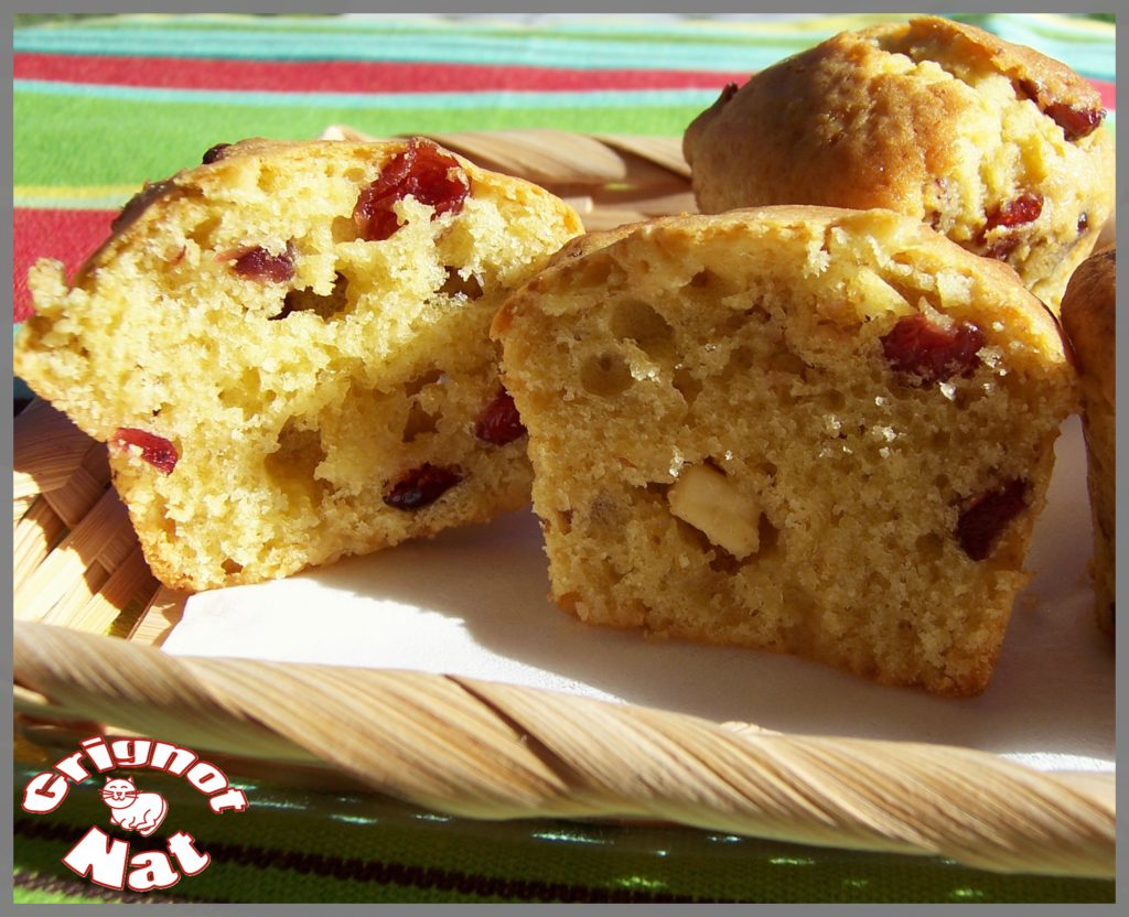 muffins chocolat blanc et cranberries