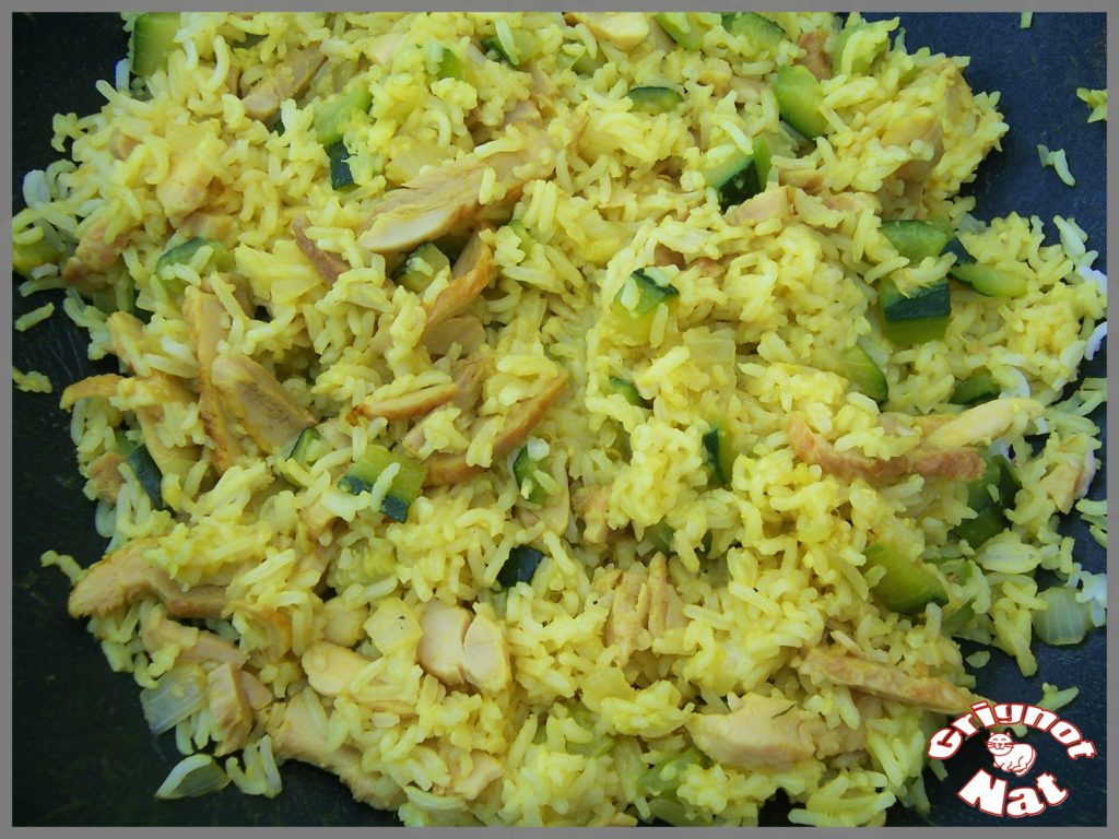 riz curcuma poulet