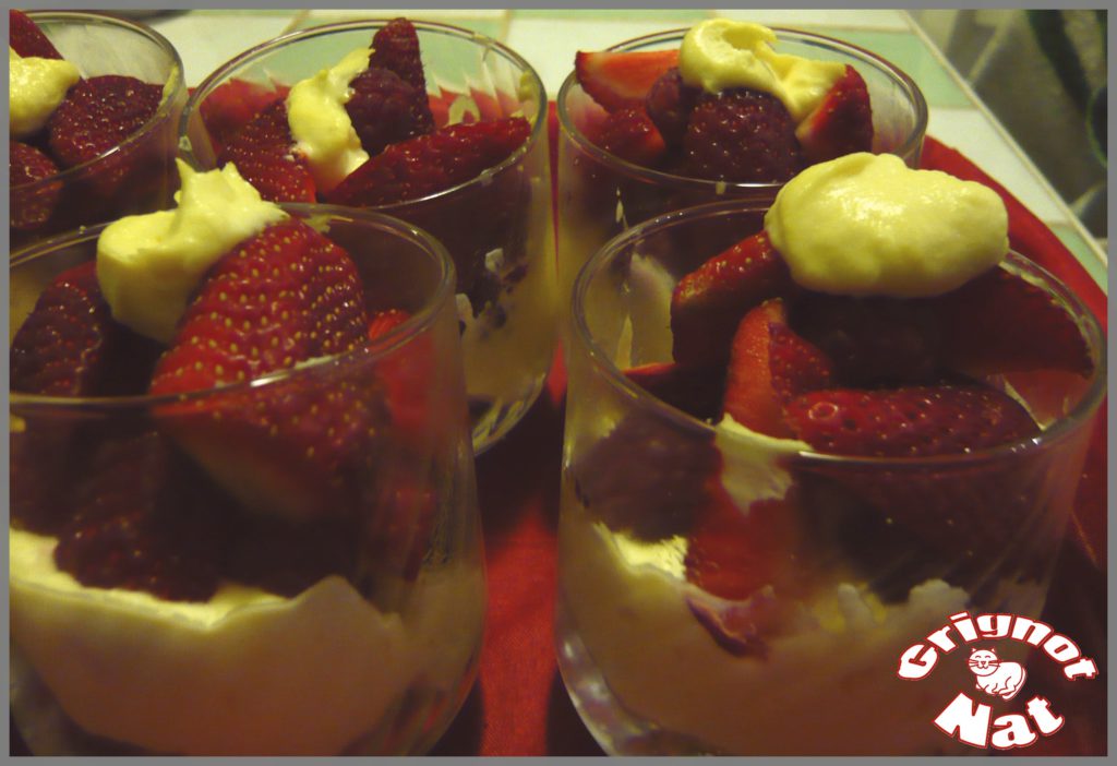 verrines aux fruits rouges