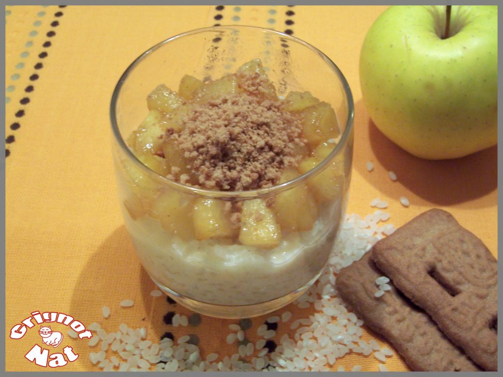 Riz au lait, pommes et spéculoos