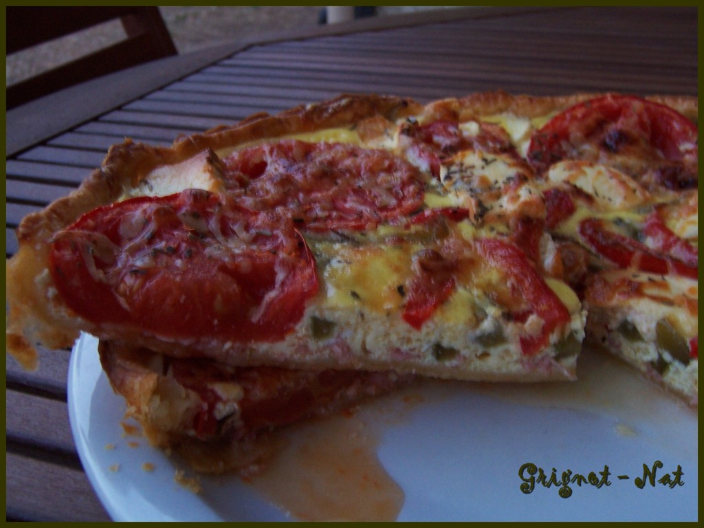 Quiche tomates, poivrons et chèvre 2