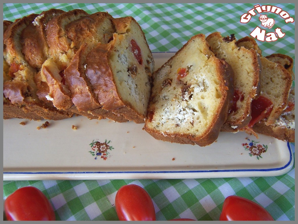 Cake tomates cerise, tomates séchées et boursin 2