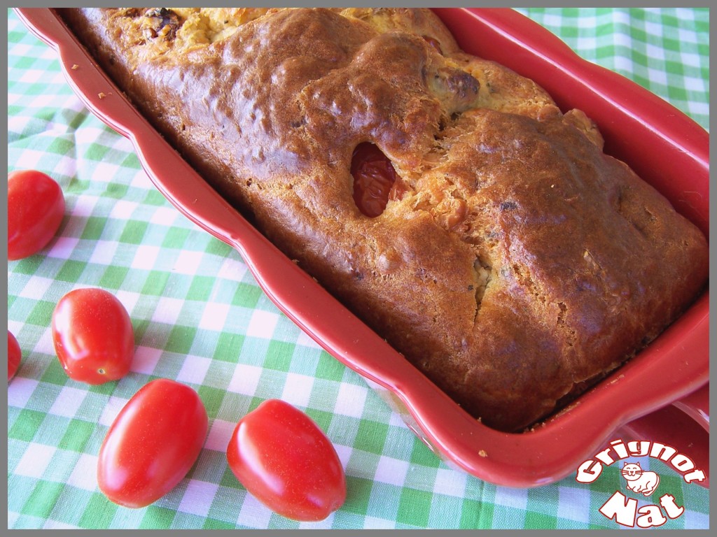 Cake tomates cerise, tomates séchées et boursin 3