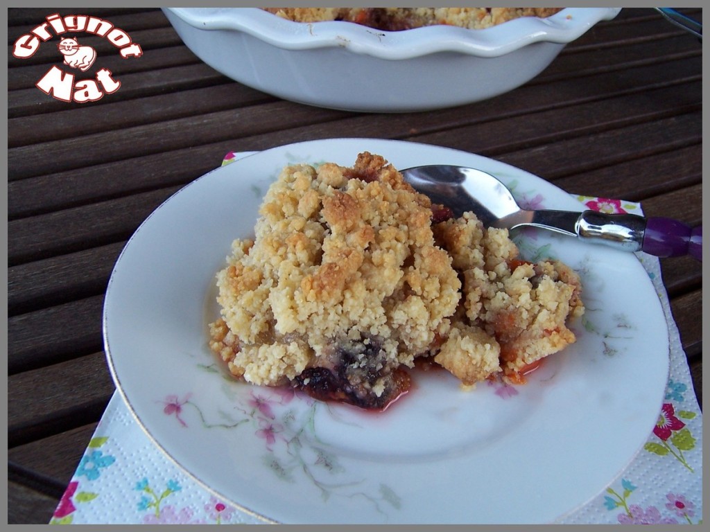 Crumble aux figues et aux abricots 2