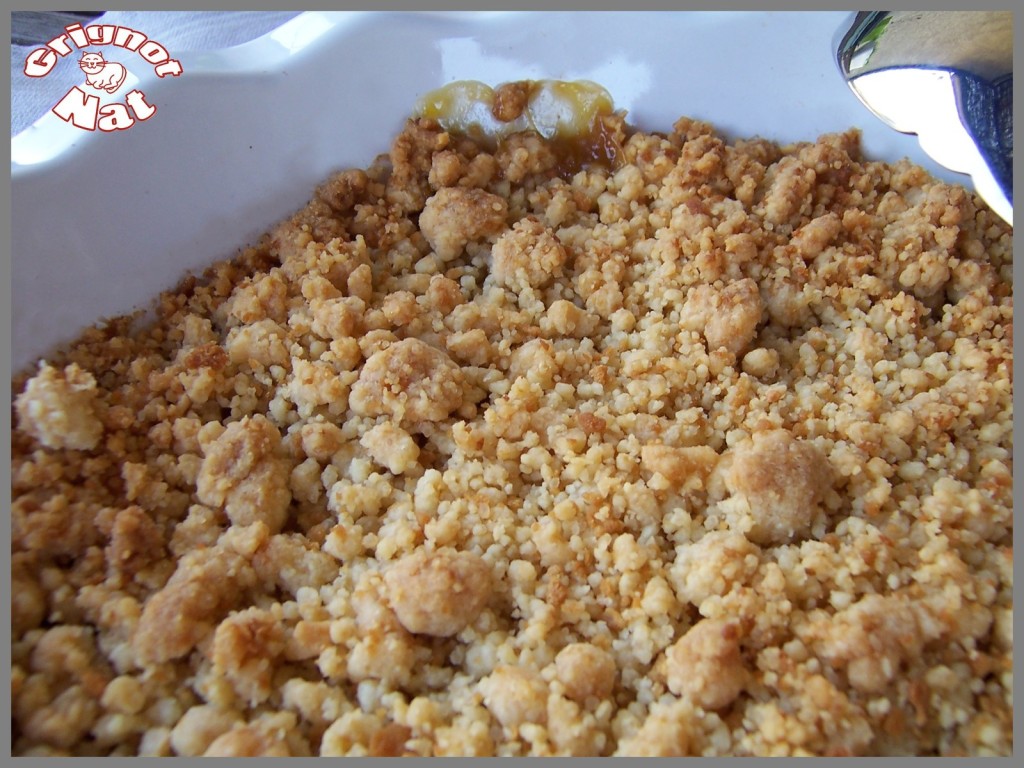 Crumble aux pommes et aux flocons de sirop d'érable