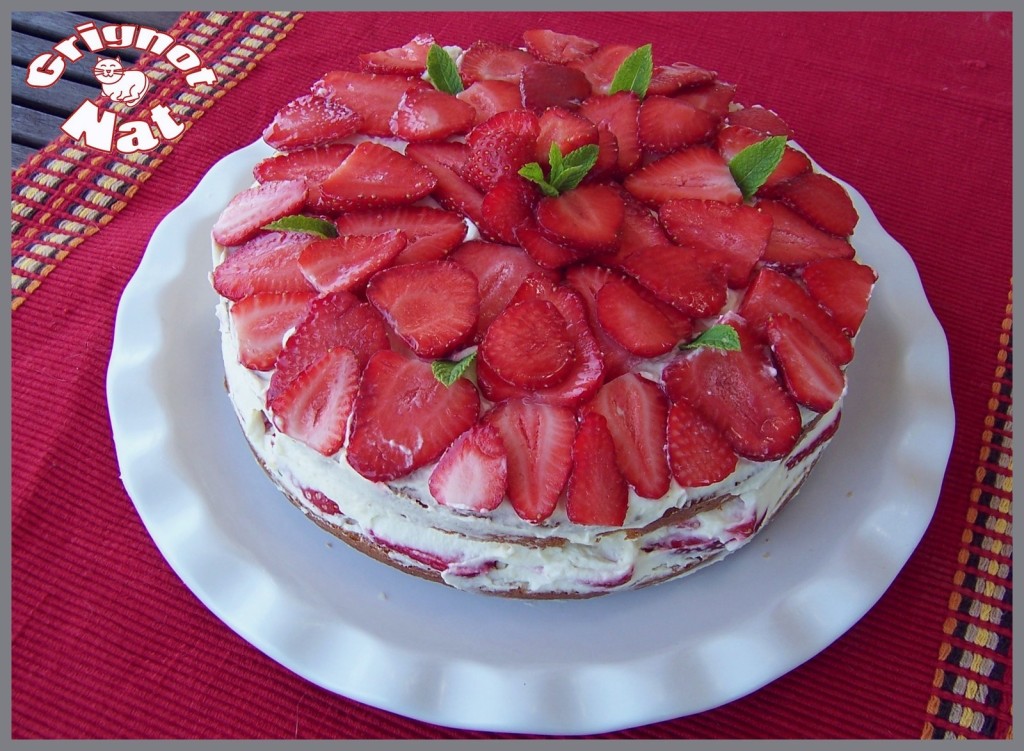Gâteau aux fraises et au mascarpone 3