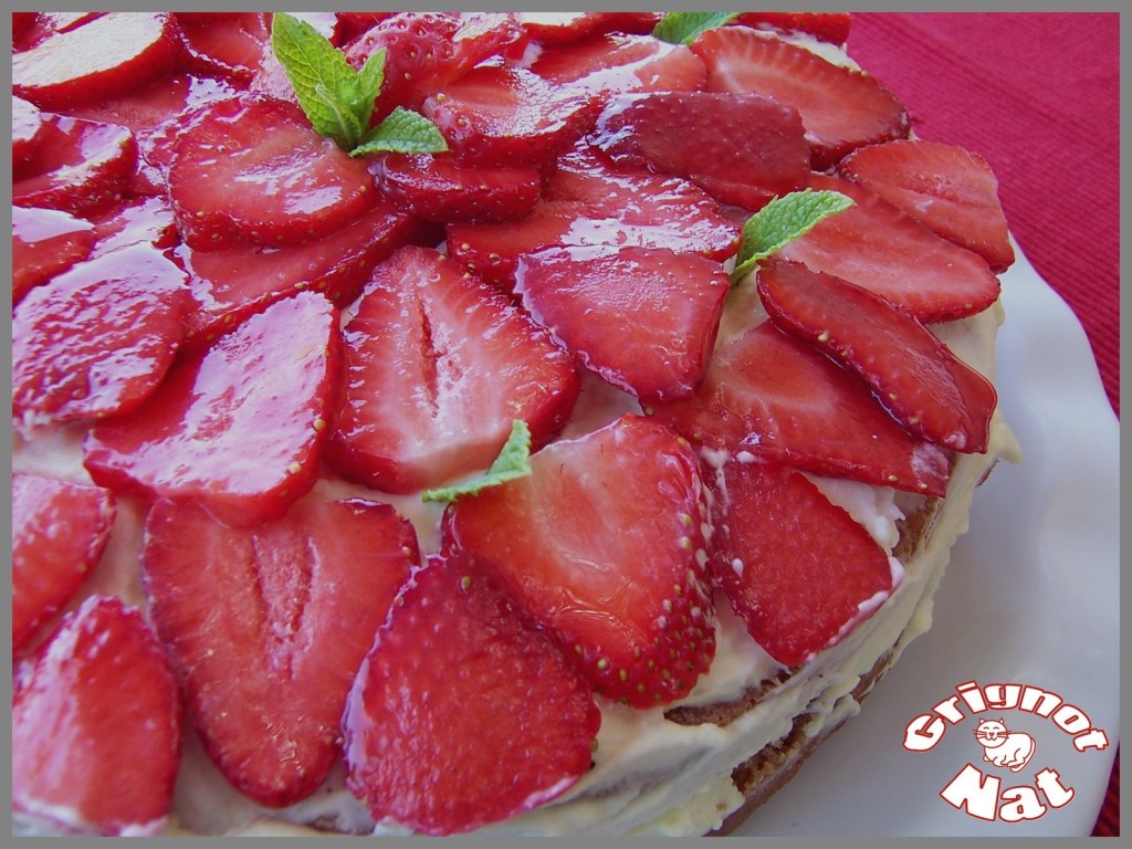 Gâteau aux fraises et au mascarpone