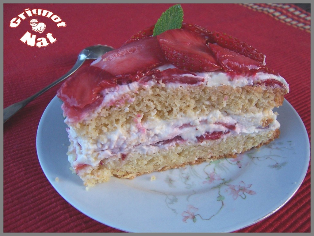 Gâteau aux fraises et au mascarpone 2