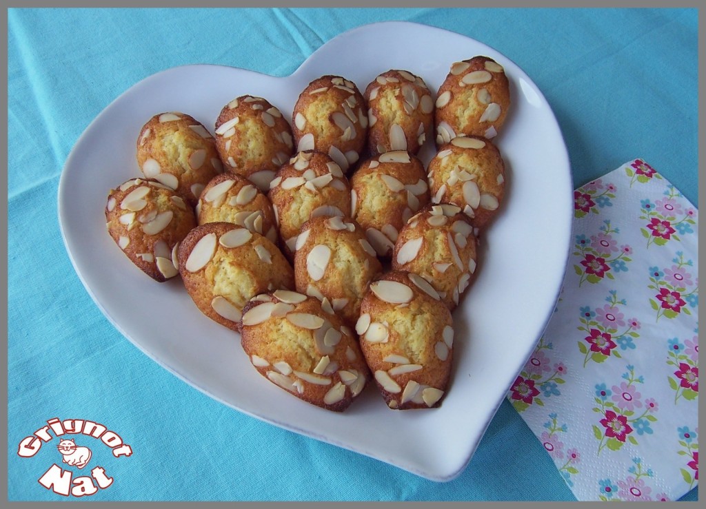 Madeleines au miel de lavande et amandes effilées 3