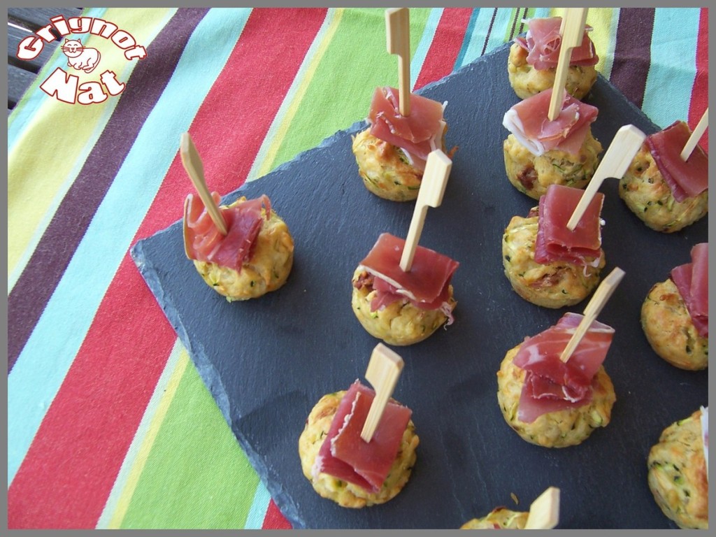 mini cakes courgette et jambon cru pour l'apéritif 2