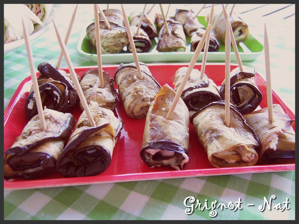 Roulés d'aubergine au boursin 2