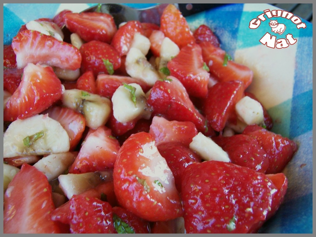 Salade de fraises et banane à la menthe 2