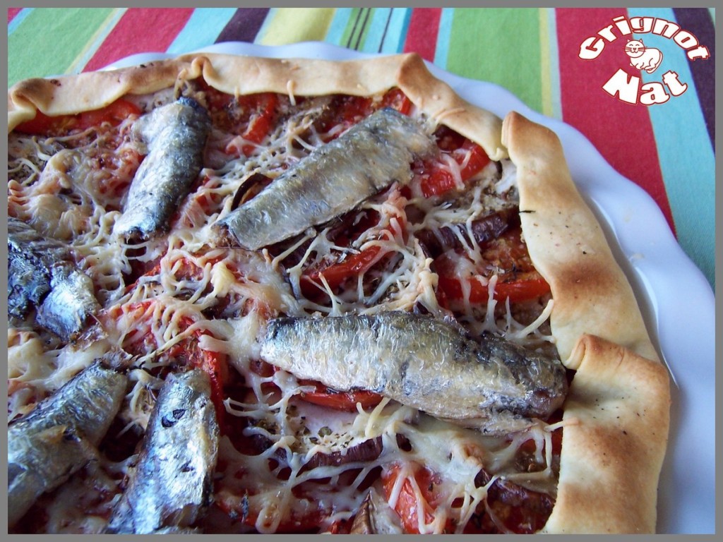 Tarte tomates, aubergines et sardines 2