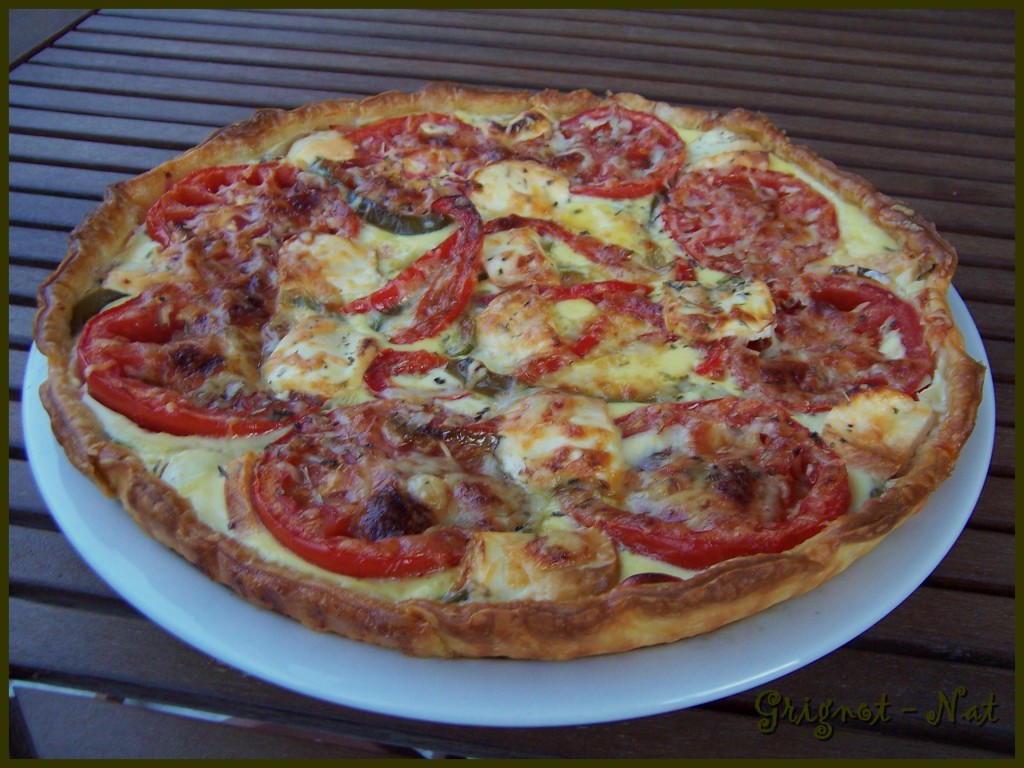 Quiche tomates, poivrons et chèvre