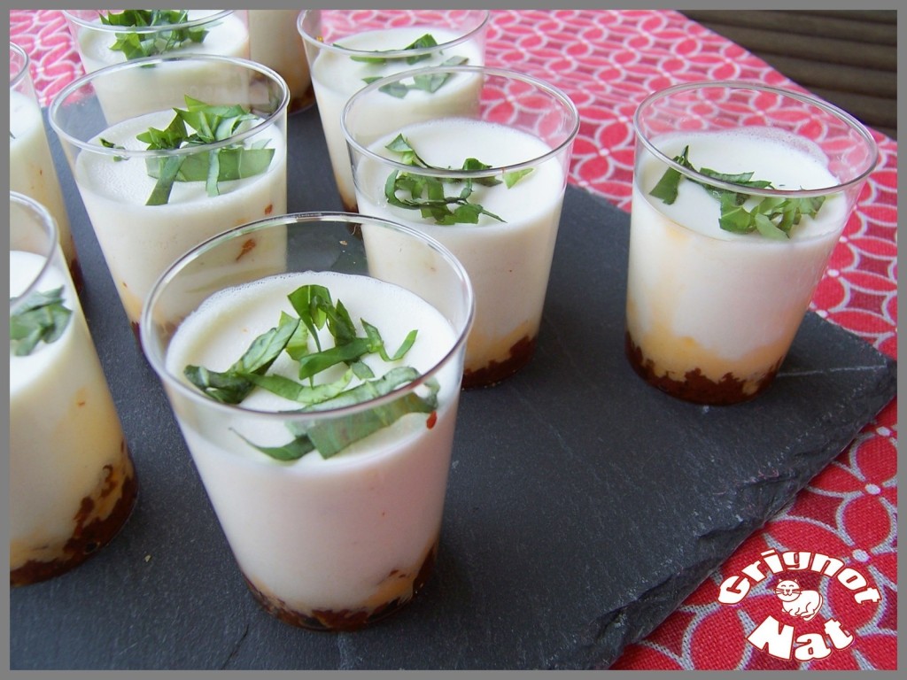 Verrines de panna cotta au parmesan & tomates séchées 2