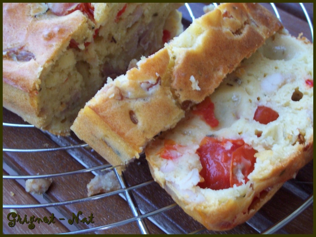 Cake tomate poulet et poivron rouge