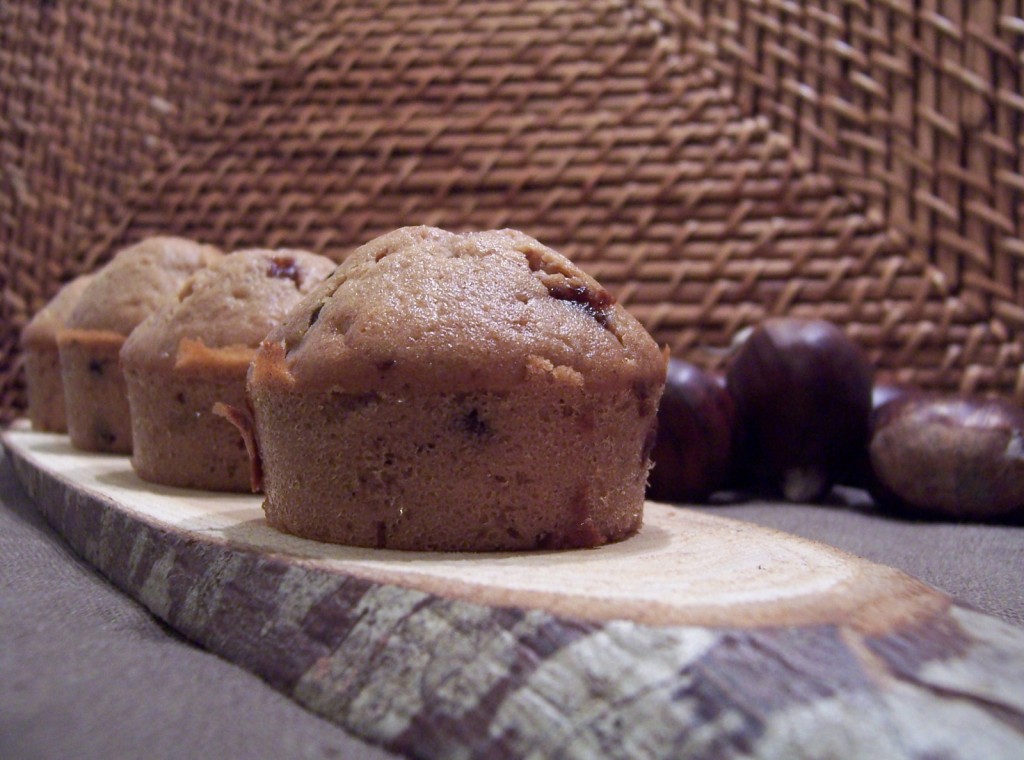 Muffins châtaigne et chocolat 