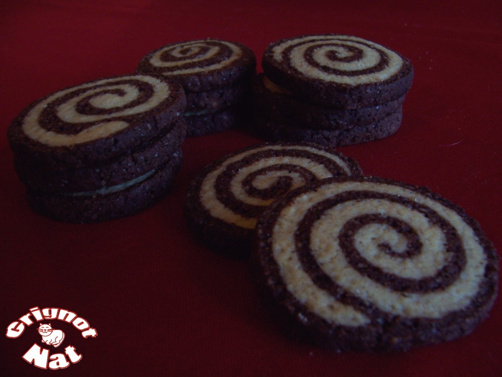 Sablés spirales au chocolat