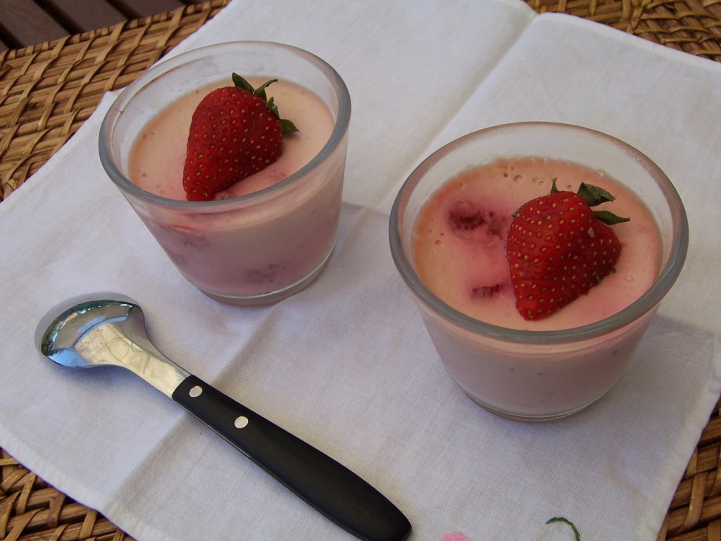 Panna cotta à la fraise