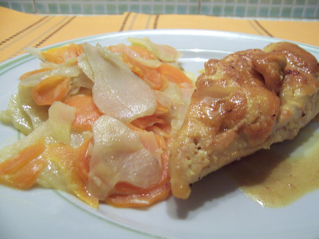 Blancs de poulet au curcuma