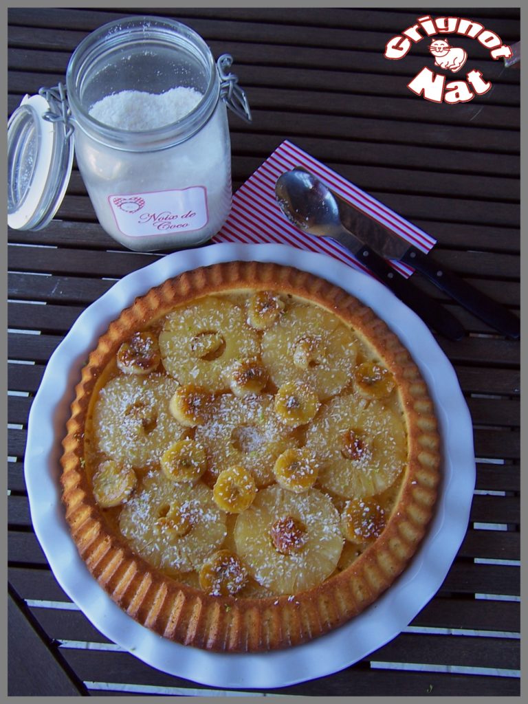 Gâteau coco, ananas et bananes 3