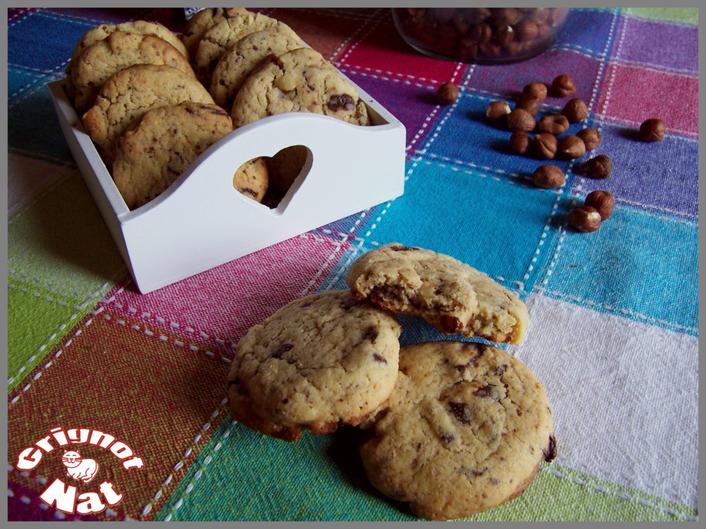 Cookies noisettes et pépites de chocolat (sans beurre)