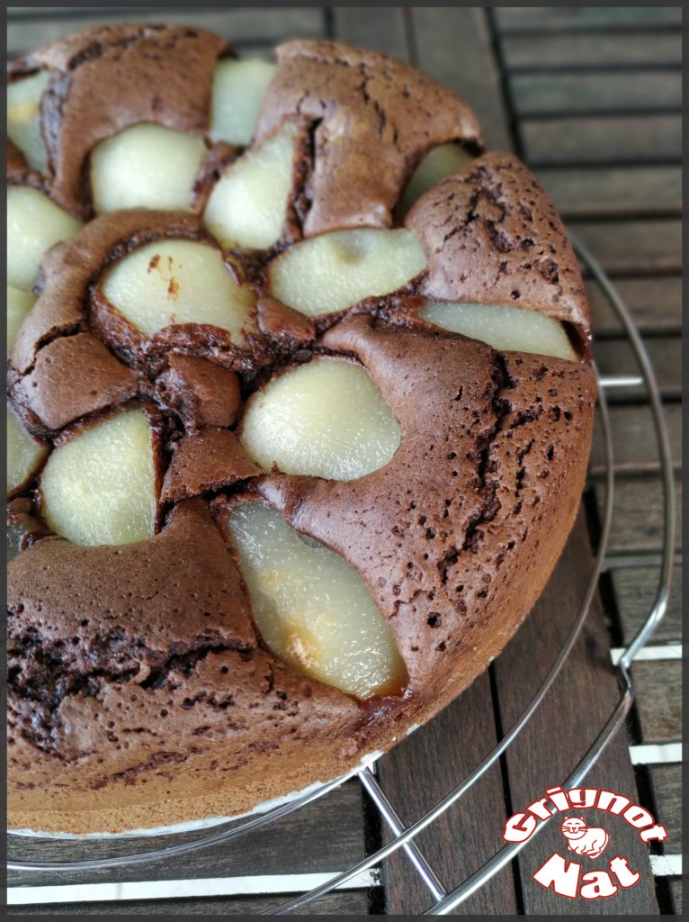 gâteau moelleux chocolat - poires 3