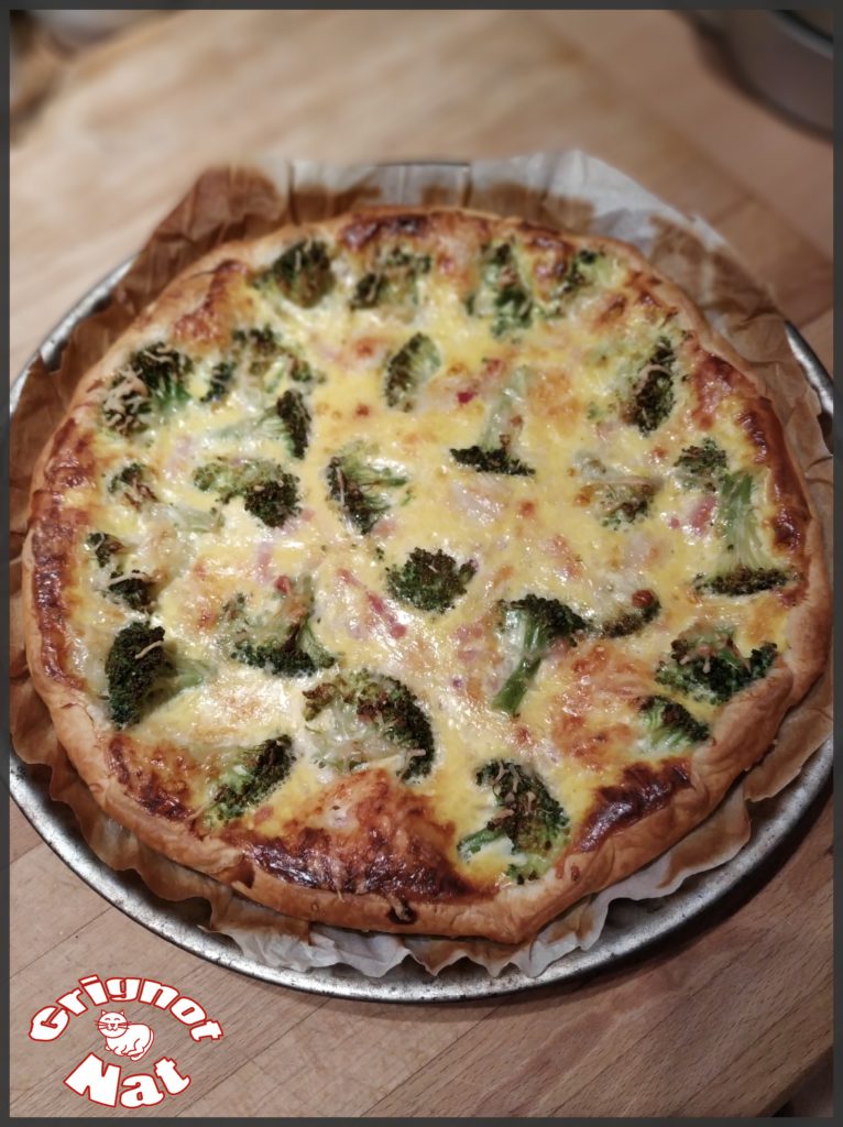 quiche-brocolis-chevre-et-lardons 2