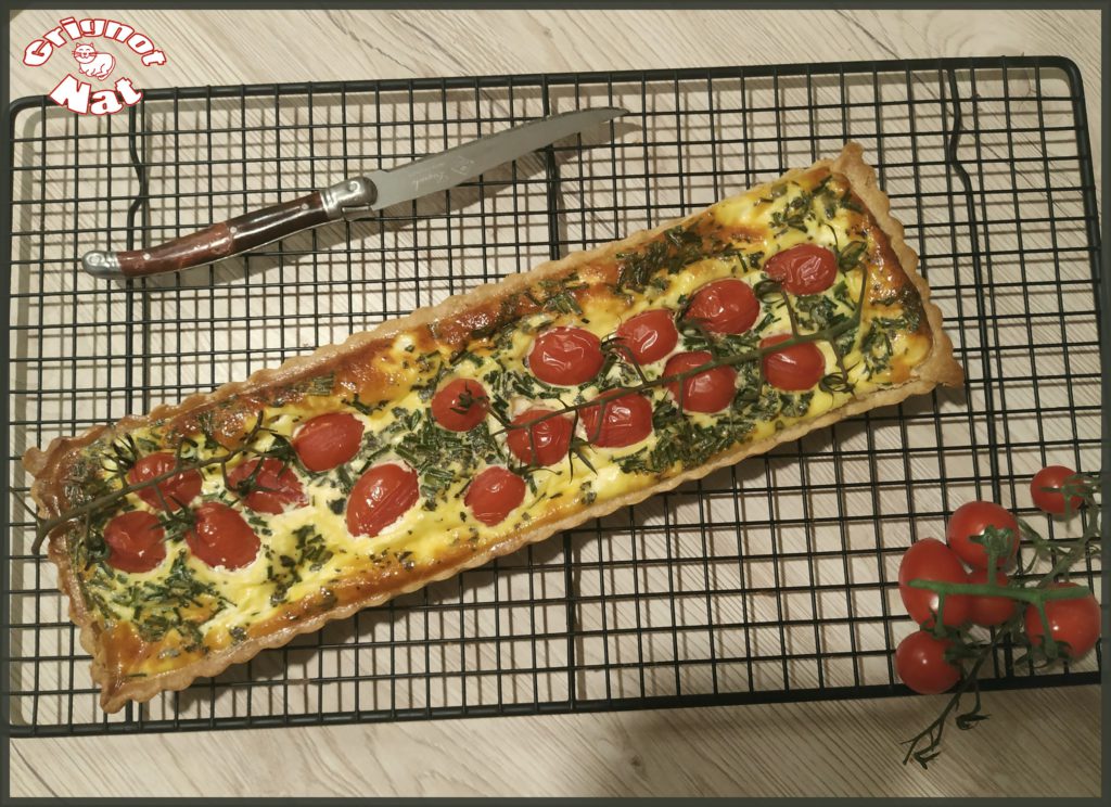 quiche tomates cerises et chèvre frais 3