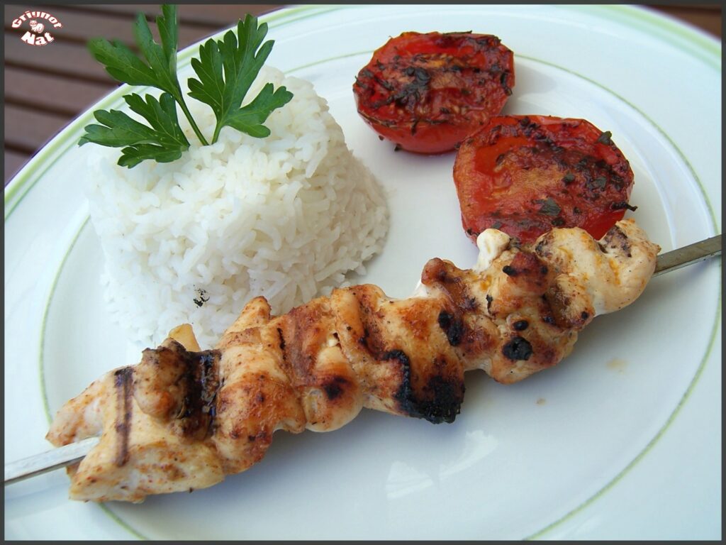 brochettes poulet mariné et tomates provençales 2