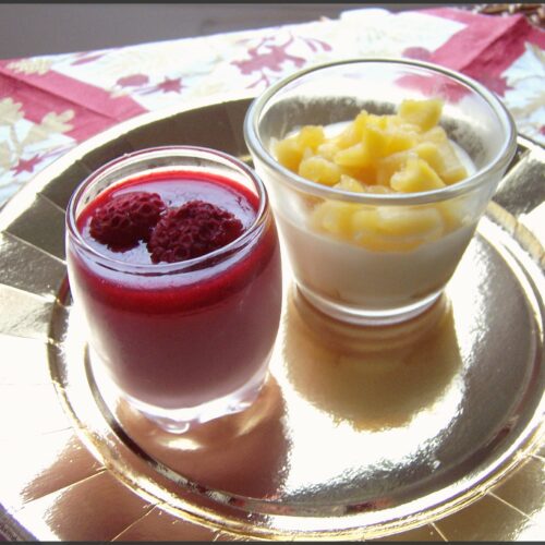 Panna cotta aux framboises
