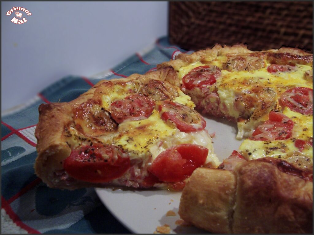 Quiche tomates jambon et chèvre