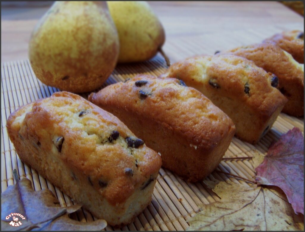 mini cakes aux poires et aux pépites de chocolat 2