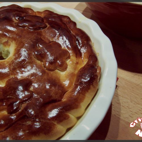 Chicken pie (tourte au poulet, poireaux et champignons)