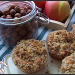 Muffins aux pommes et crumble noisette