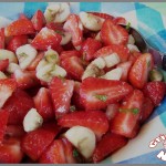 Salade de fraises et banane à la menthe