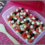 Salade pastèque feta et concombre