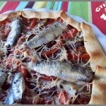 Tarte tomates, aubergines et sardines