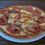 Quiche tomates, poivrons et chèvre