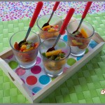 Verrines poivrons et fromage de chèvre