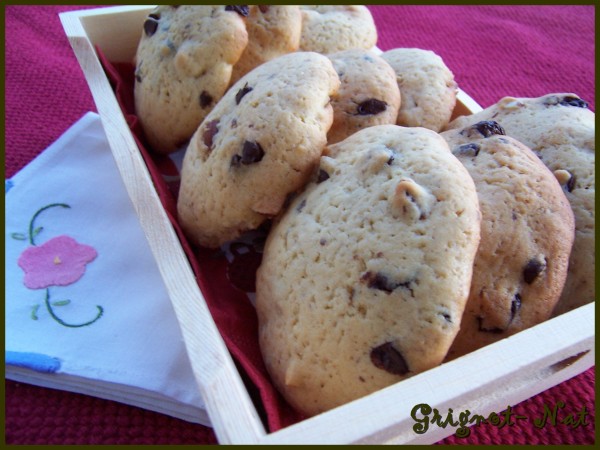 cookies amandes et pépites de chocolat