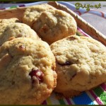 cookies chocolat blanc, cranberries et amandes