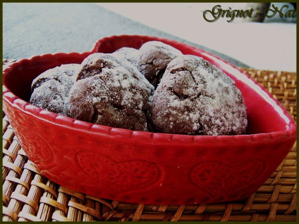 Biscuits craquelés au chocolat