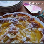 Gâteau amandine aux pêches