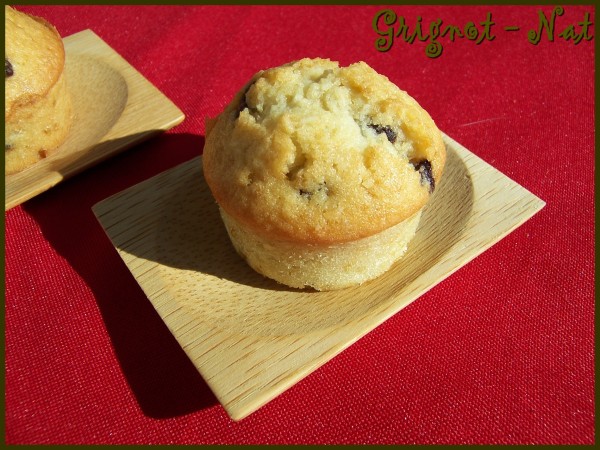 muffins au lait de coco et pépites de chocolat