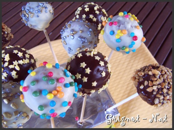 Cake pops chocolat noir et chocolat blanc