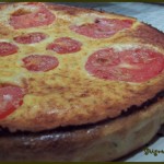 Quiche sans pâte au jambon et aux tomates