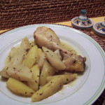 Tajine de poulet aux topinambours